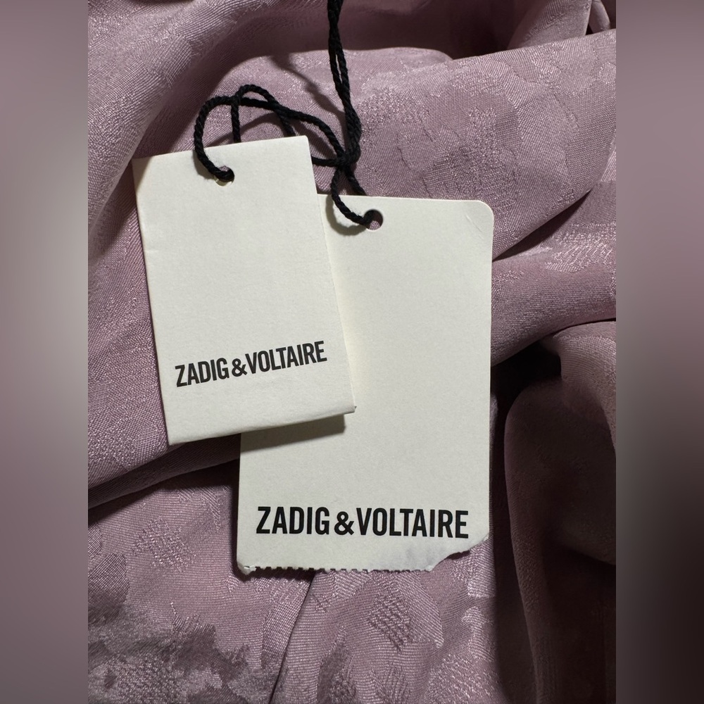 Zadig & Voltaire Women’s Rozo Leopard Pattern Silk Twist Knot knee Dress - Picture 14 of 14